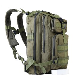 Lawaia Small Tactical Backpack Military Survival Molle Army Go Bag Hunting Gym Rucking Hiking Camping Motorcycle Rucksack With Weights for Men and Women 30L (Green)