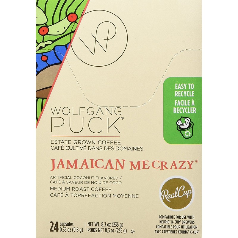 Wolfgang Puck Jamaican Me Crazy Flavored Coffee Single Serve Cups