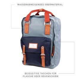 Doughnut Macaroon Earth Tone Backpack Unisex 16L with Laptop Compartment I Student Backpack Functional & Handmade I Ideal as a Travel Backpack or City Backpack I Daypack, Wa.deminxnautical