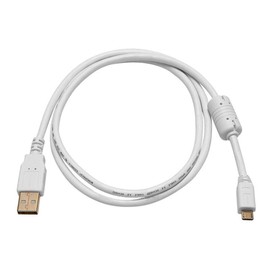 Monoprice USB 2.0 Cable - 3 Feet - White | USB Type-A Male to USB Micro-B Male 5-Pin, 28/24AWG, Gold Plated- Pack of 1