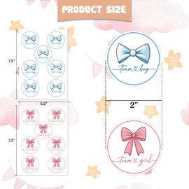 56pcs Gender Reveal Stickers - Boy or Girl Voting Sticker Waterproof Labels for Games Baby Shower Party Favors Decorations