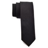 Elfeves Men Skinny Black Silk Wool Ties Cotton Timeless Matte