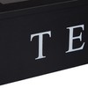 Relaxdays Tea Box, 9 Compartments, Tea Bag Storage, MDF, Acrylic,