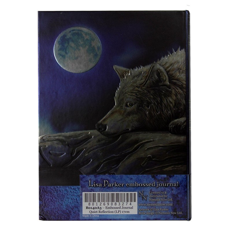 Embossed Wolf Journal Quiet Reflection