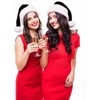 eyigylyo Christmas Black Santa Hat for Adults, Black & White