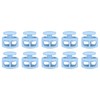 sourcing map 10pcs Plastic Cord Locks Double Hole Spring Toggle