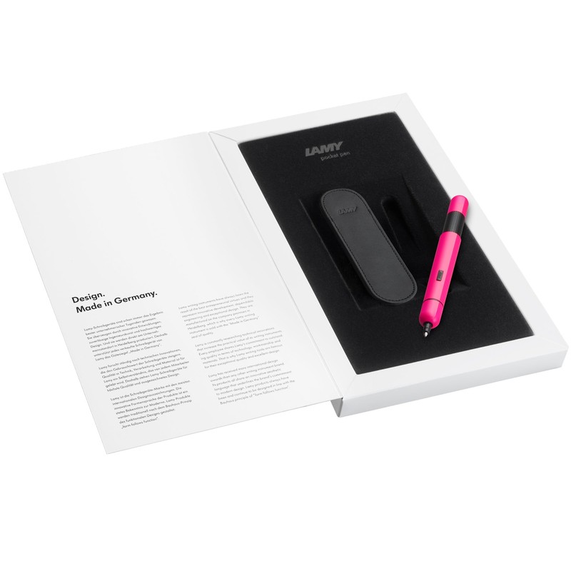 Lamy Pico Neon Pink Ballpoint Pen Gift Set - Innovative