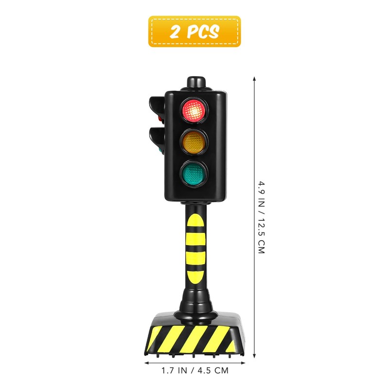 TOYANDONA 2 Pezzi Semaforo Bambini Semaforo Light Giocattoli Simulazione Modello