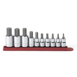 GEARWRENCH 10 Pc. 3/8" & 1/2" Drive Hex Bit Socket Set, SAE - 80579
