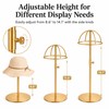 Lorveelo Hat Display Stand 3PCS, Gold Stainless Steel Adjustable Hat