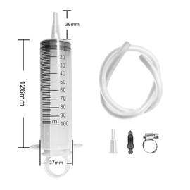 DUSCOKE Brake Bleeder Kit, Oil Fluid Extractor Bleeding Kit with 100ML Syringe 50cm Hose, Hydraulic Disc Clutches Brake Bleed Tool for Scooters, Motorcycles, Quads Braking System Repair Maintenance