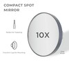 Zadro Compact Spot Mirror, Powerful 10X/15X or 20X Magnifications Travel