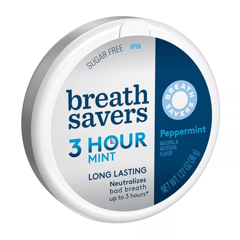 Breathsavers BREATH SAVERS Peppermint Sugar Free Breath Mints Tins, 1.27