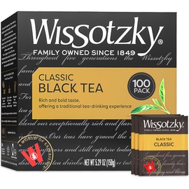 Wissotzky Classic Black Tea, 100 Tea Bags | Smooth & Full Bodied Tea | Antioxidant Rich | Rich Flavor Black Tea Bags