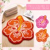 Drydiet 2 pcs 24 in Cute Hibiscus Flower Bathroom Rugs,
