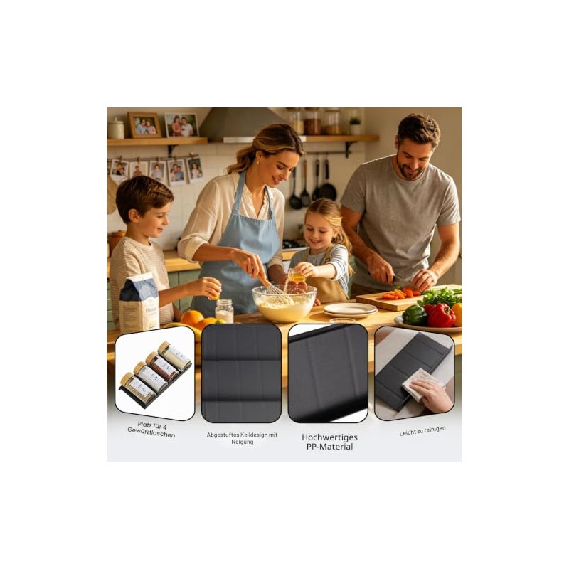 Pack of 8 Spice Rack, Drawer Spice Drawer Insert, Spice