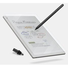 Titanium Pencil Tip & PET Matte Screen Protector Bundle fits for reMarkable Paper Pro E-Reader for True Paper Feel Smooth Writing–1 No Wear Out Fine Tip+1 Anti-Glare Protect Film, Crystal Clear