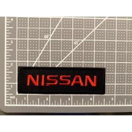 Retro Nissan JDM Racing Motorsports Red Black Logo 4in Patch Iron / Sew-On