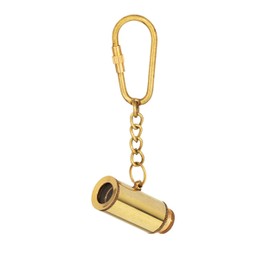 NKlaus Functional Telescopic Brass Keyring - 9.5 x 1.5 cm Retro Nautical Decoration 16035, gold