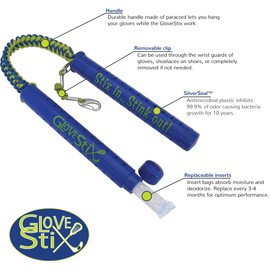 Glovestix Refill Bags StankStix Shoe Deodorizer, Odor Eliminator for Hockey & Lacrosse Gloves, Boxing & Soccer Gear, Gym Bags & Sports Equipment. As Seen on Shark Tank (8 Ct, Pk of 4)