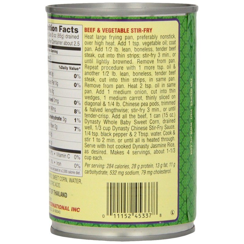 Dynasty Corn Baby 15-Ounce (Pack of 12)