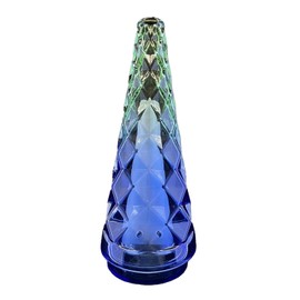 Glass Attachment Accessories, Mini Gradient Crystal Vase, Pro Replacement Top for Table Decoration, Clear Bud Vases for Flower (Green-Blue)