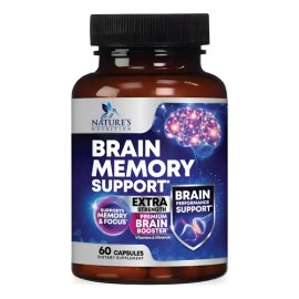 Suplemento De Memoria Cerebral, Nootrópicos De Fuerza 3x Sin Sabor                                                                                    