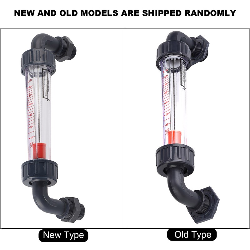 LZS-15W Elbow Liquid Flowmeter ABS Plastic Tube Type Waterflow Meter