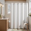 jinchan Hookless Shower Curtain Black and White Inky Herringbone Waterproof