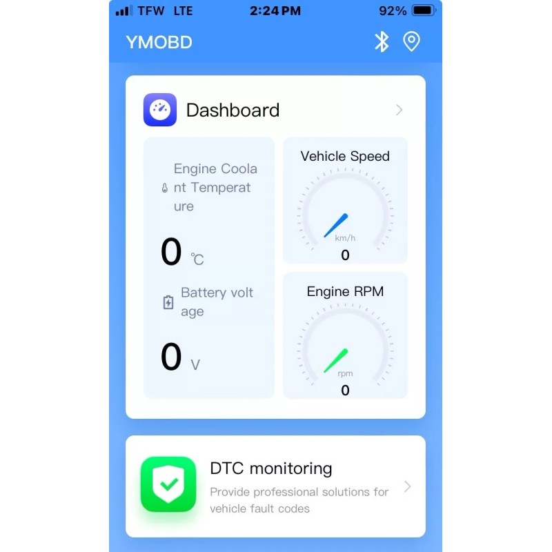 Bluetooth OBD2 OBDII Car Fault Code Reader Diagnostic Scanner for