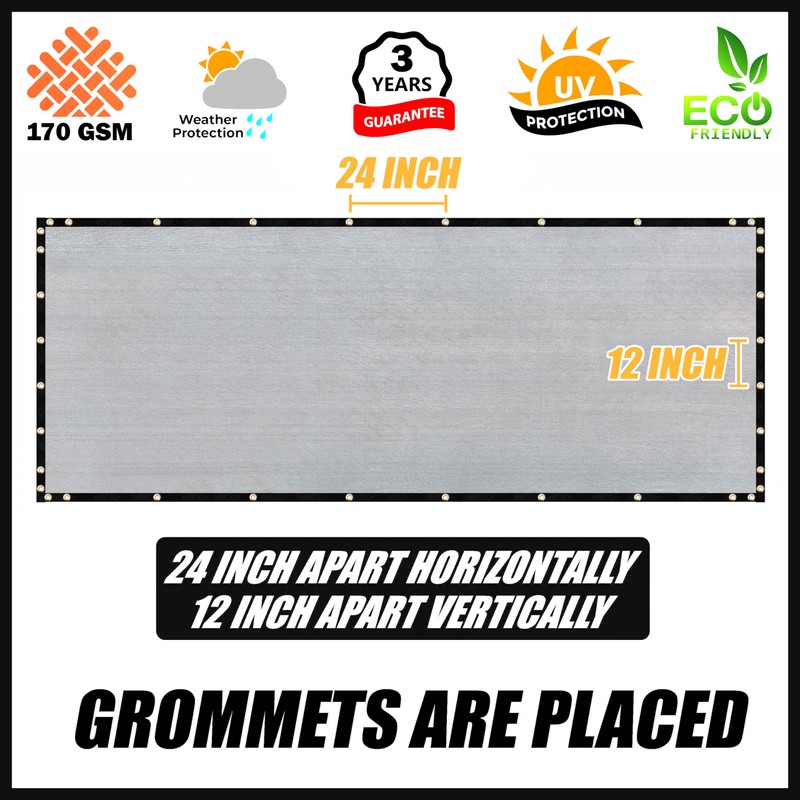 Royal Shade 8' x 50' Grey Fence Privacy Screen Cover