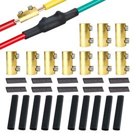 10 PCS 10 AWG Gauge Copper Wire Connectors Kit, 60A High-Current Splicing Terminals, Circuit Connectors with Screws for Automotive, Marine, Home Electrical Wiring
