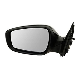 TRQ Left Mirror Power without Heat without Housing Turn Signal with Smooth Cover Drivers Side Compatible with 2012-2017 Hyundai Accent HY1320180