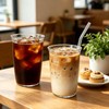 8 Pcs 16 Oz Clear Water Glass Set with Straw,