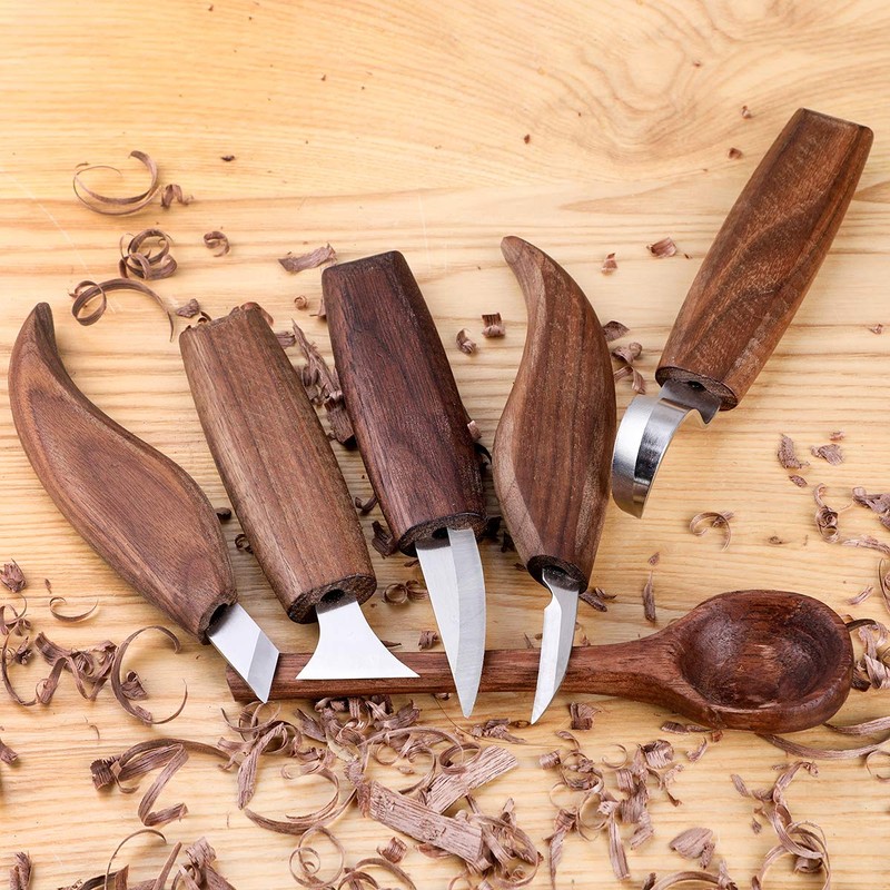 Sttargxing Wood Carving Kit with 6pcs Whittling Knives,Trimming Knife for