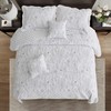 CHIXIN Botanical Oversized Bedspread King Size - Leaves Pattern Stitching