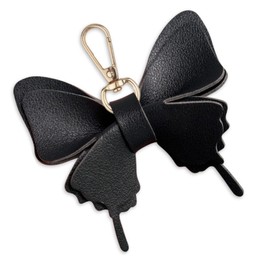 dnpfel Butterfly Bag Charm,keychain Leather Handbag Charm for Purse Backpack Bssories (black)