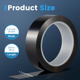 Wacjak 99.9% Light Blocking Tape 1.2 inch x 85 Feet Black Light Blocking Tape Light Dimming Tape