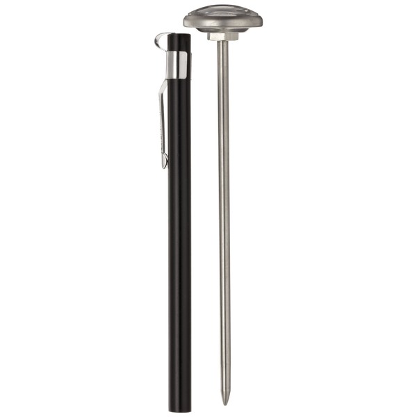 Supco ST02 Stainless Steel Pocket Dial Thermometer, 5" Stem, 1" Dial, 0 to 220 Degrees F