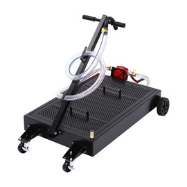 CNCEST Oil Drain Pan 15 Gallon Oil Drain Tank,57L Low Profile Oil Drain Pan,Large Capacity Oil Change Pan Foldable Hand,with Pump,7.2Ft Hose,Swivel Casters Wheels for Car,SUV,Trucks Oil Draining