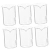 BUGUUYO Accurate Measurement Lab Beakers 6 Pack High Resistant Glass