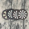 SUPCOW Dart Doard Design Ceramic Coasters, 4 Pack of Absorbent