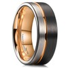 King Will LOOP Tungsten Carbide Wedding Band 8mm Rose Gold