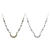 2 Pieces Crescent Moon Headband Moon Pattern Headband Black Crystal