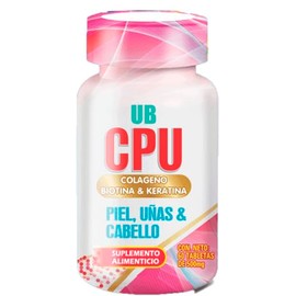 UBCPU- Cloagneo Biotina & Keratina - Frasco con 60 Tab - Auxliar con Piel, uñas y cabello