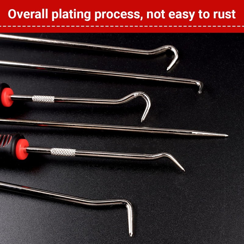 8 Piece Pick and Hook Set Made of Chrome Vanadium