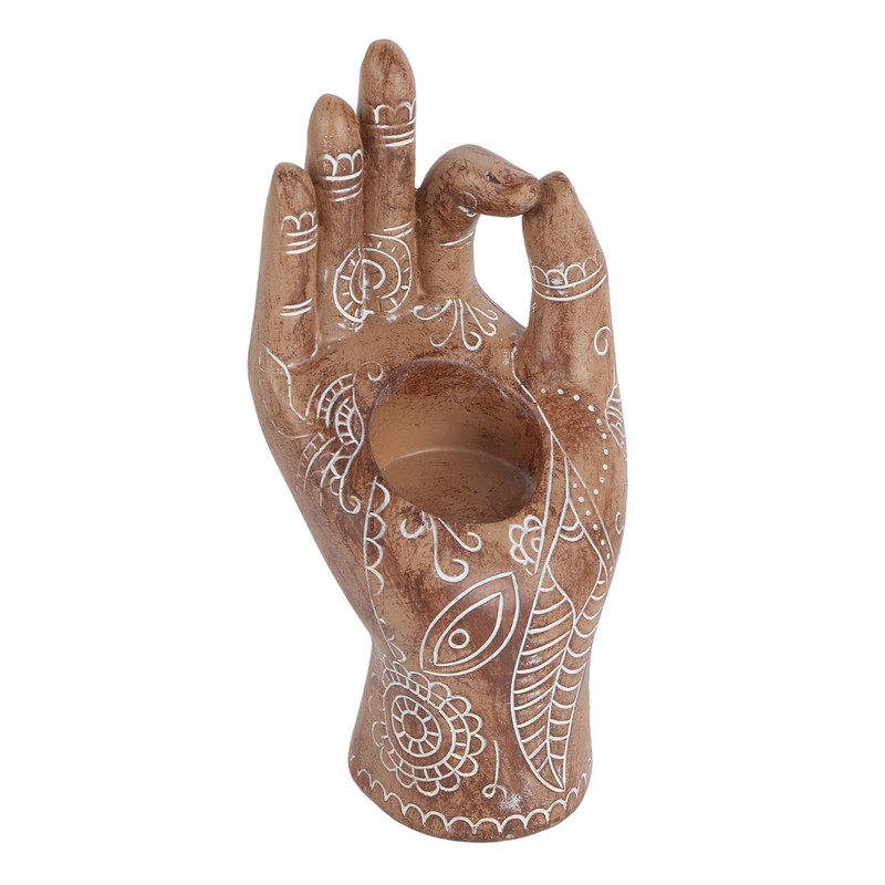 Buddha Yoga Candle Holder Resin Decorations Desktop Candle Decor Family