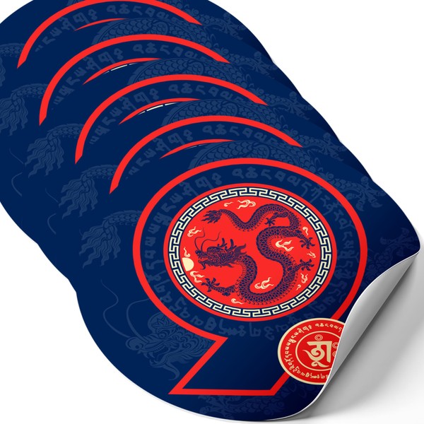 The Lucky 9 and Dragon Feng Shui Amulet Stickers, Symbol
