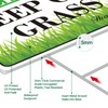2 Pack Keep Off Grass Sign with Stake, 12.6"x9.5" keep