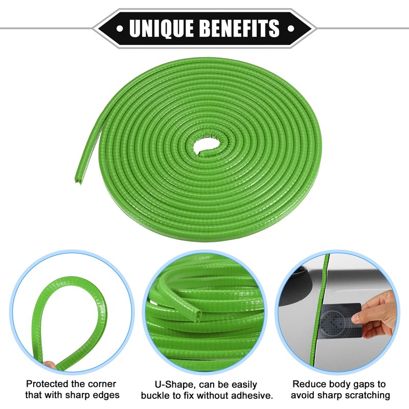 X AUTOHAUX Car Door Edge Guard, 16.4ft U Shape Rubber